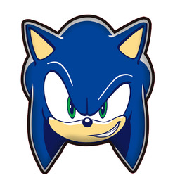 Jerry Fabrics Poduszka dekoracyjna 33x29 Sonic niebieska kształtka