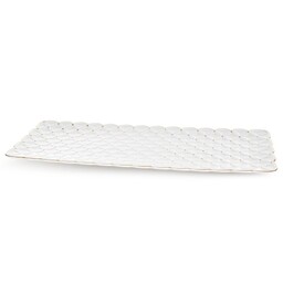 Eurofirany Patera ceramiczna 40x15x2 Belia kremowa złota 02