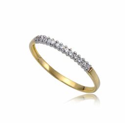 Szykowny złoty pierścionek P1830