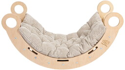Small Dream Rocker Naturalne Drewno z Beżową Poduszką