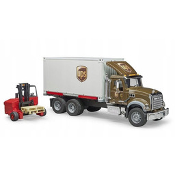 Bruder 02828 Mack ciężarówka Ups wózek widłowy