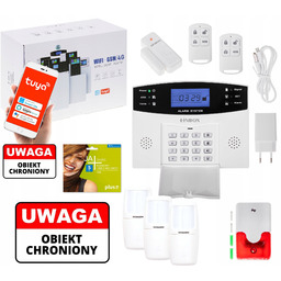 Bezprzewodowy Alarm LCD Gsm App Syreny Polski Nowy