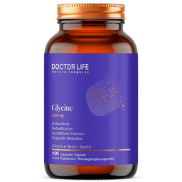 DOCTOR LIFE Glycine 1000mg suplement diety 100 kapsułek