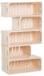 ČistéDřevo Skrzynki drewniane biblioteczka 150 60 30 cm