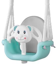Huśtawka kubełkowa, Miś, 3w1, Ricokids, turkusowa