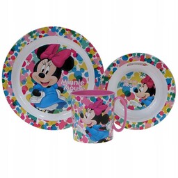 ZESTAW OBIADOWY do mikrofalówki Myszka Minnie 2224