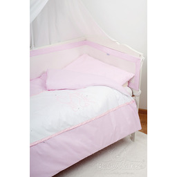 BabyMatex Pościel 100x135 Twinkle star różowa z ochraniaczem