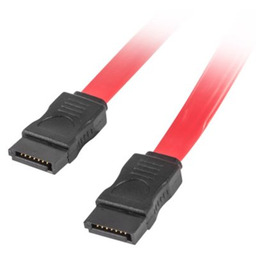 Lanberg kabel SATA III 0.5m F/F czerwony