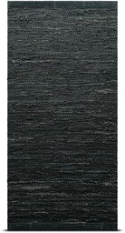 DYWAN SOLID, dywan skórzany, ciemnoszary, 75 x 300
