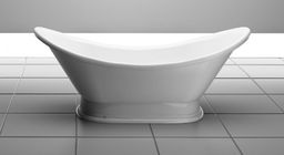 Wanna wolnostojąca z podstawą biała RETRO +Syfon +Klik-Klak,
