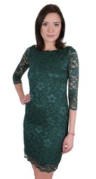 Zielona, koronkowa sukienka mini JOHN ZACK XL