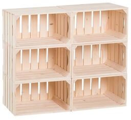 ČistéDřevo Skrzynki drewniane biblioteczka 66 80 30 cm