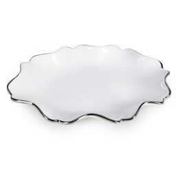 Eurofirany Patera ceramiczna 30x21x4 Auren biała 01