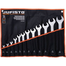 Klucz płasko-oczkowy 6-32 mm komplet 12 szt. Jufisto