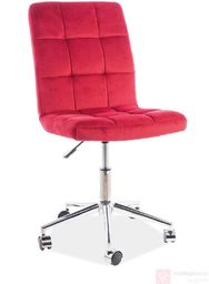 Fotel obrotowy Q-020 Velvet Signal Bordowy