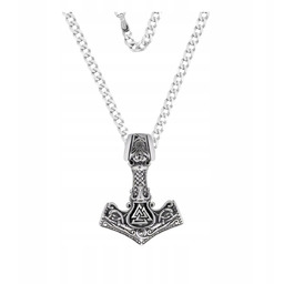 Łańcuszek Srebrny pr. 925 Z Zawieszką MŁOT THORA