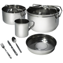 Stalowa Menażka Turystyczna Wojskowa 7cz. Morowo