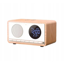 Radiobudzik Manta RDI912W Rimini Bluetooth ładowarka indukcyjna Biały