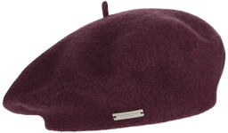 Beret Baskijski Damski by Seeberger, bordowy, One Size