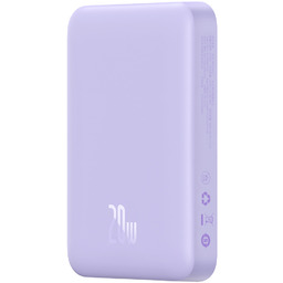 Powerbank magnetyczny indukcyjny 10000mAh 20W kabel USB-C fioletowy