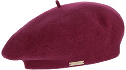 Beret Baskijski Damski by Seeberger, malinowy, One Size