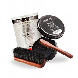 Czarna Pasta Do Butów Shoe Wax Ze Szczotkami