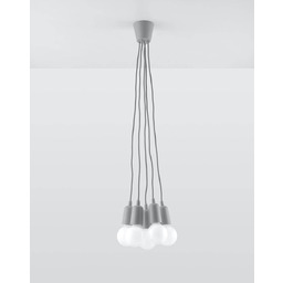 Sollux Lighting Lampa wisząca DIEGO 5 SL.0577 szara