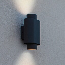 LUTEC Kinkiet zewnętrzny Cypres, możliwość ściemniania, czarny, aluminium,