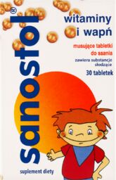 Sanostol, dla dzieci od 4 lat, 30 tabletek
