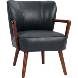 Fotel Homcom 67x77x80cm, czarno-brązowy