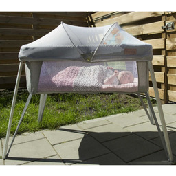 Soozly Łóżeczko turystyczne z moskitierą, szare, 64655