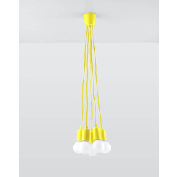 Sollux Lighting Lampa wisząca DIEGO 5 SL.0580 żółta