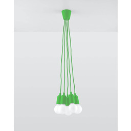 Sollux Lighting Lampa wisząca DIEGO 5 SL.0583 zielona