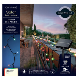 Lampki choinkowe Zewnętrzne solarne 360 Led do ogrodu