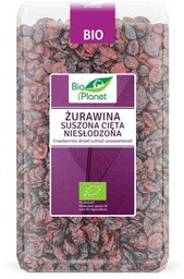 ŻURAWINA SUSZONA CIĘTA NIESŁODZONA BIO 1 KG BIO