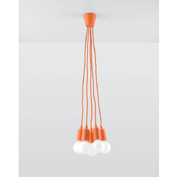 Sollux Lighting Lampa wisząca DIEGO 5 SL.0586 pomarańczowa