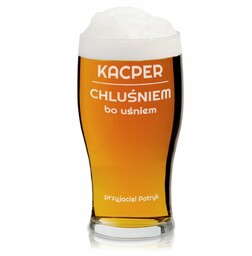 Kufel szklany szklanka do piwa z grawerem