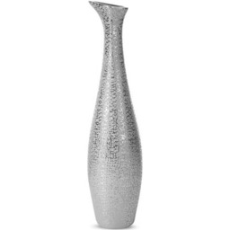 EUROFIRANY Wazon Riso 15 x 60 cm Srebrny