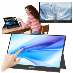 Monitor podróżny Do Laptopa Telefonu 15,6" Dotykowy Fhd