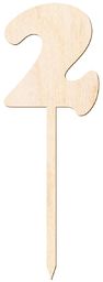 Topper drewniany na tort 2 - 12 cm