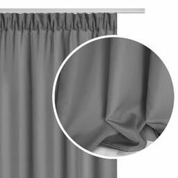 Spod Igły I Nitki Zasłona gotowa 140x300 grafitowa