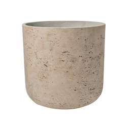 kamienne szare okrągłe donice Charlie 32/31 cm solidna