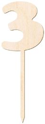 Topper drewniany na tort 3 - 12 cm
