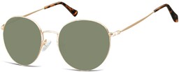 SUNOPTIC Okulary Lenonki Przeciwsłoneczne SG-915B złoto-zielone
