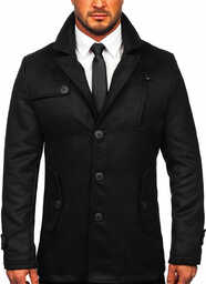 Płaszcz męski zimowy czarny Denley 3127