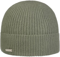Czapka z Mankietem Sporty Kaszmir by Seeberger, jasnooliwkowy,