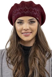 Vivisence 7050 Bordowy Uni Nakrycie Głowy Beret