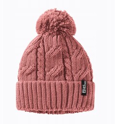 Czapka Jack Wolfskin Pompom Beanie - Mineral Red