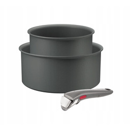 Zestaw garnków z odpinaną rączką Tefal Halo aluminiowe