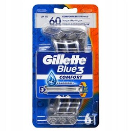 Gillette Blue3 Comfort Maszynki jednorazowe, 6 sztuk
